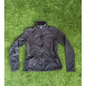 Nike Fleece Zip-Up Hoodie Size Large Girls Jacket Black